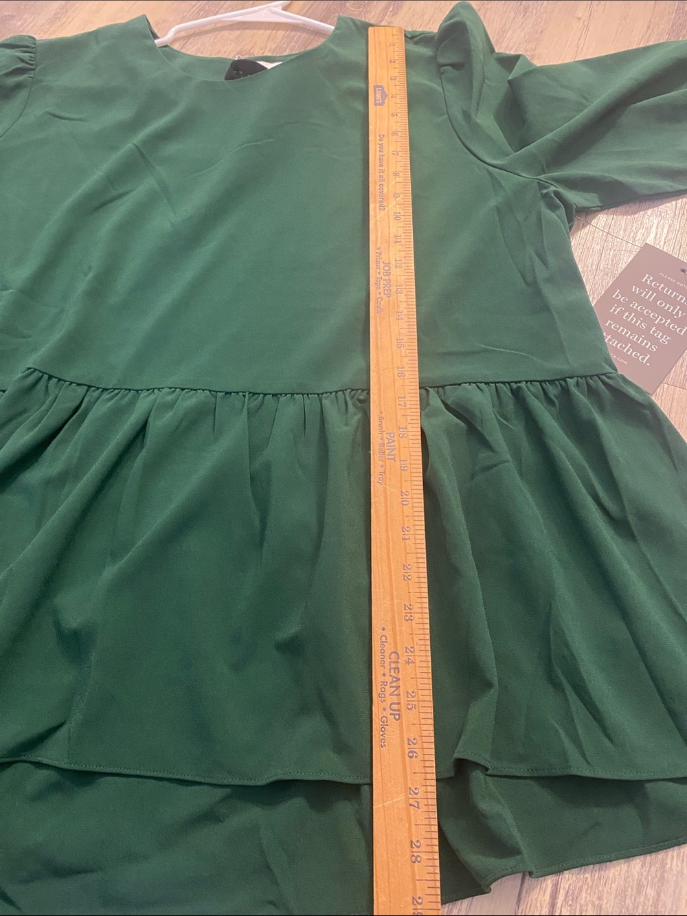 NWT Tuckernuck Pomander Place Carlotta Peplum Blouse Hunter Green Size XXXL - Picture 7 of 8